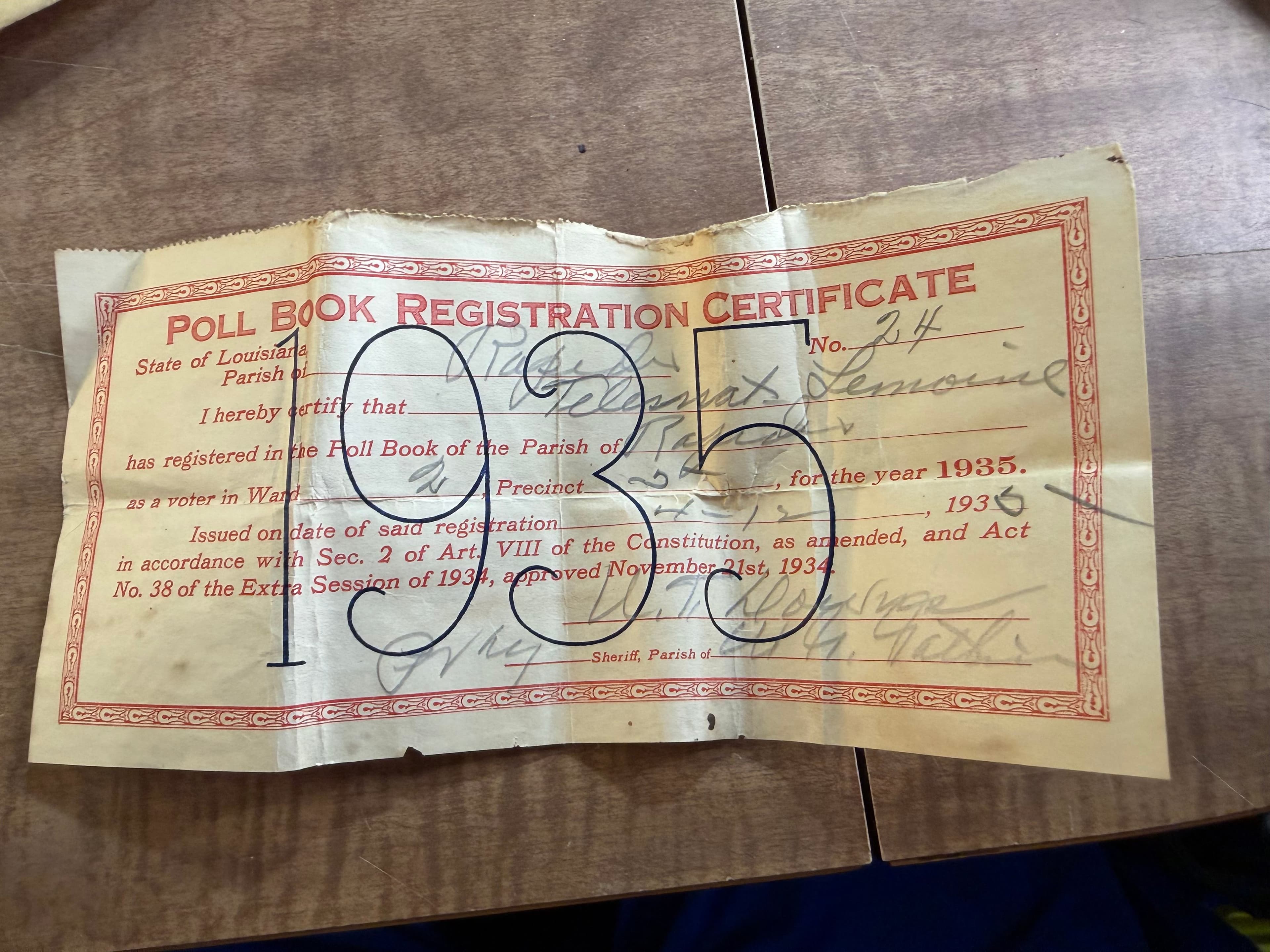 Lot 5 Louisiana Sharecropper Receipts 1930-1937 Depression Era Avoyelles Parish - Thumbnail 8