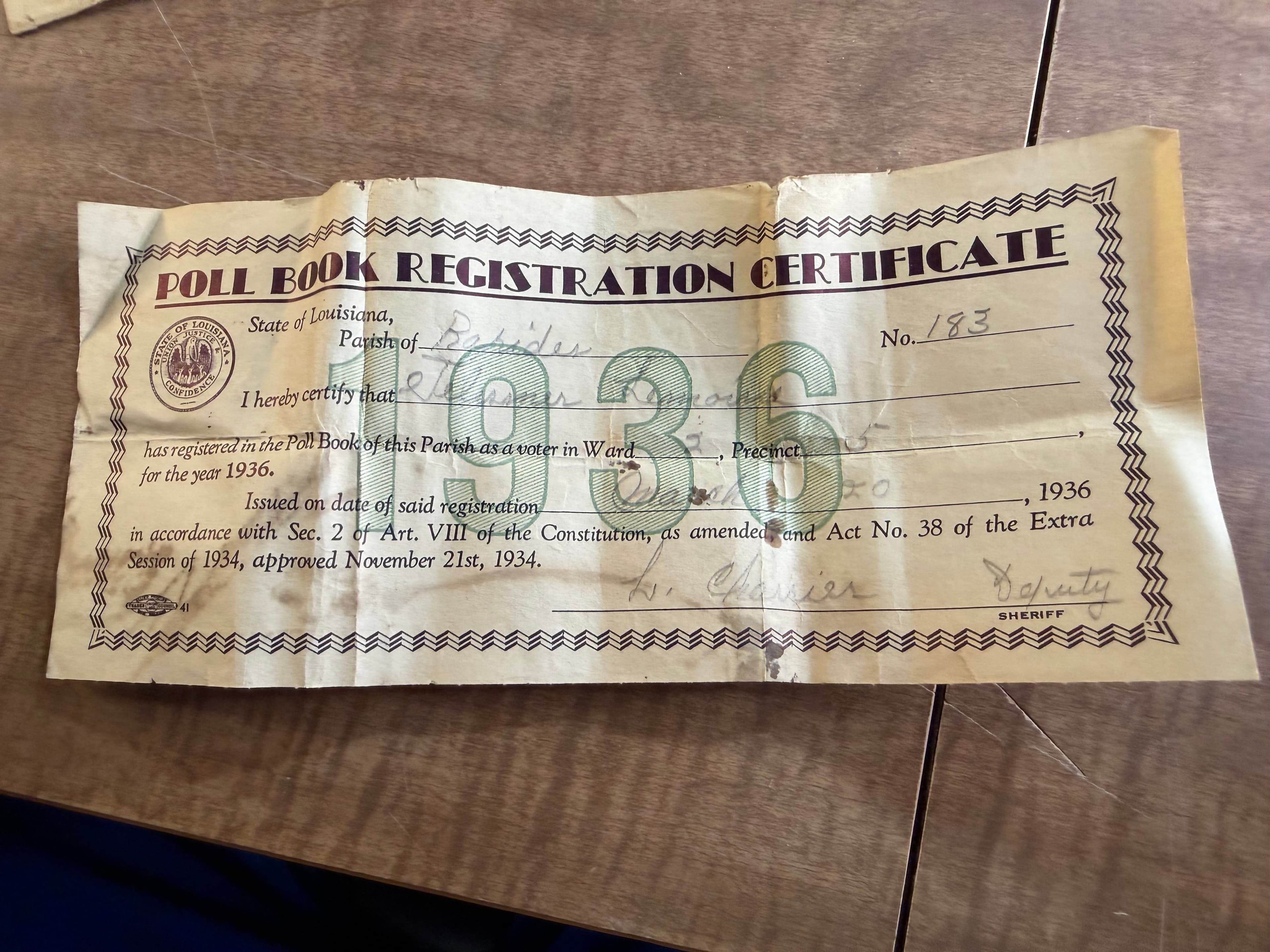 Lot 5 Louisiana Sharecropper Receipts 1930-1937 Depression Era Avoyelles Parish - Thumbnail 6