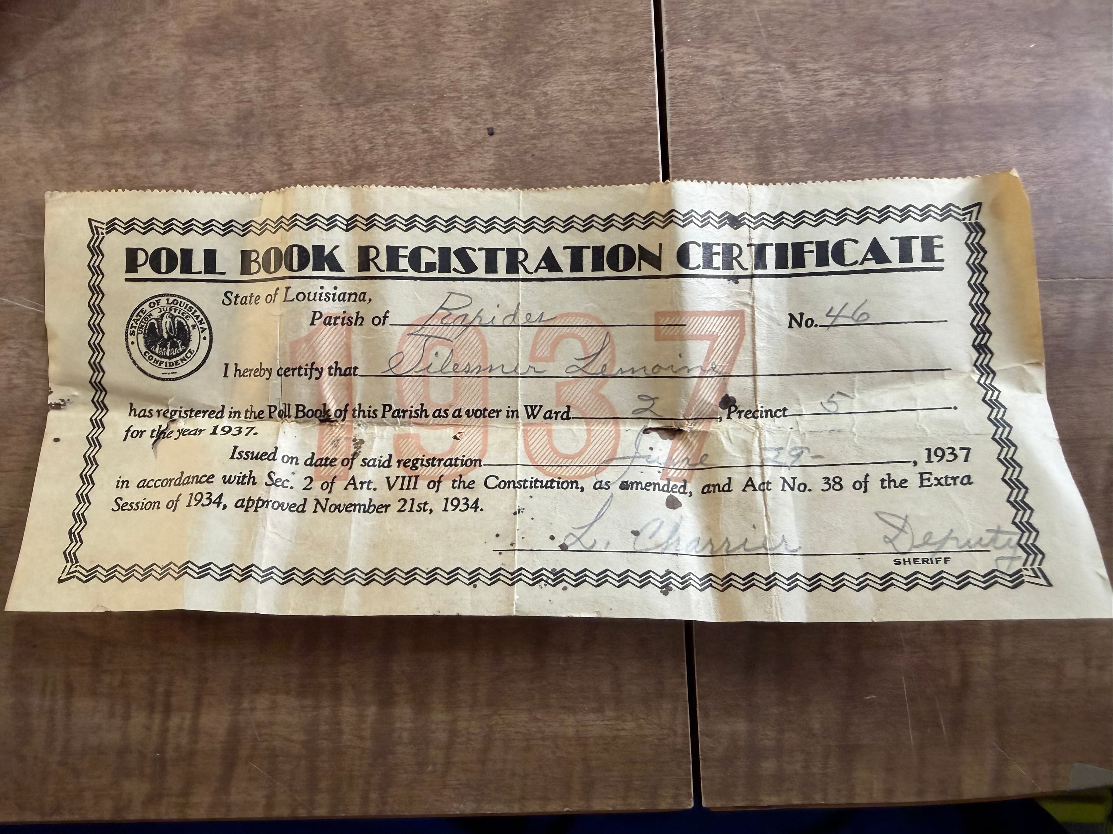 Lot 5 Louisiana Sharecropper Receipts 1930-1937 Depression Era Avoyelles Parish - Thumbnail 9