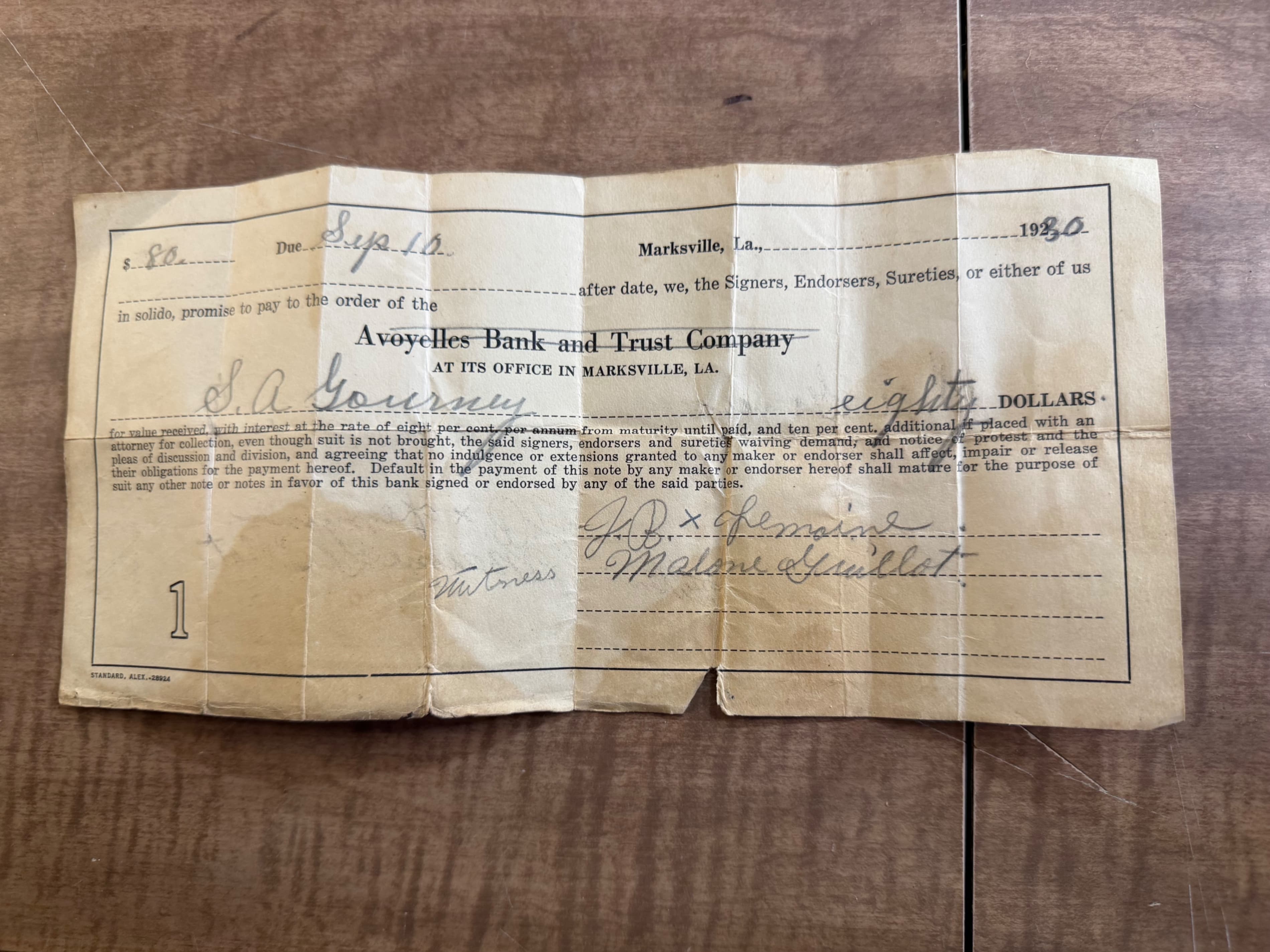 Lot 5 Louisiana Sharecropper Receipts 1930-1937 Depression Era Avoyelles Parish - Thumbnail 3