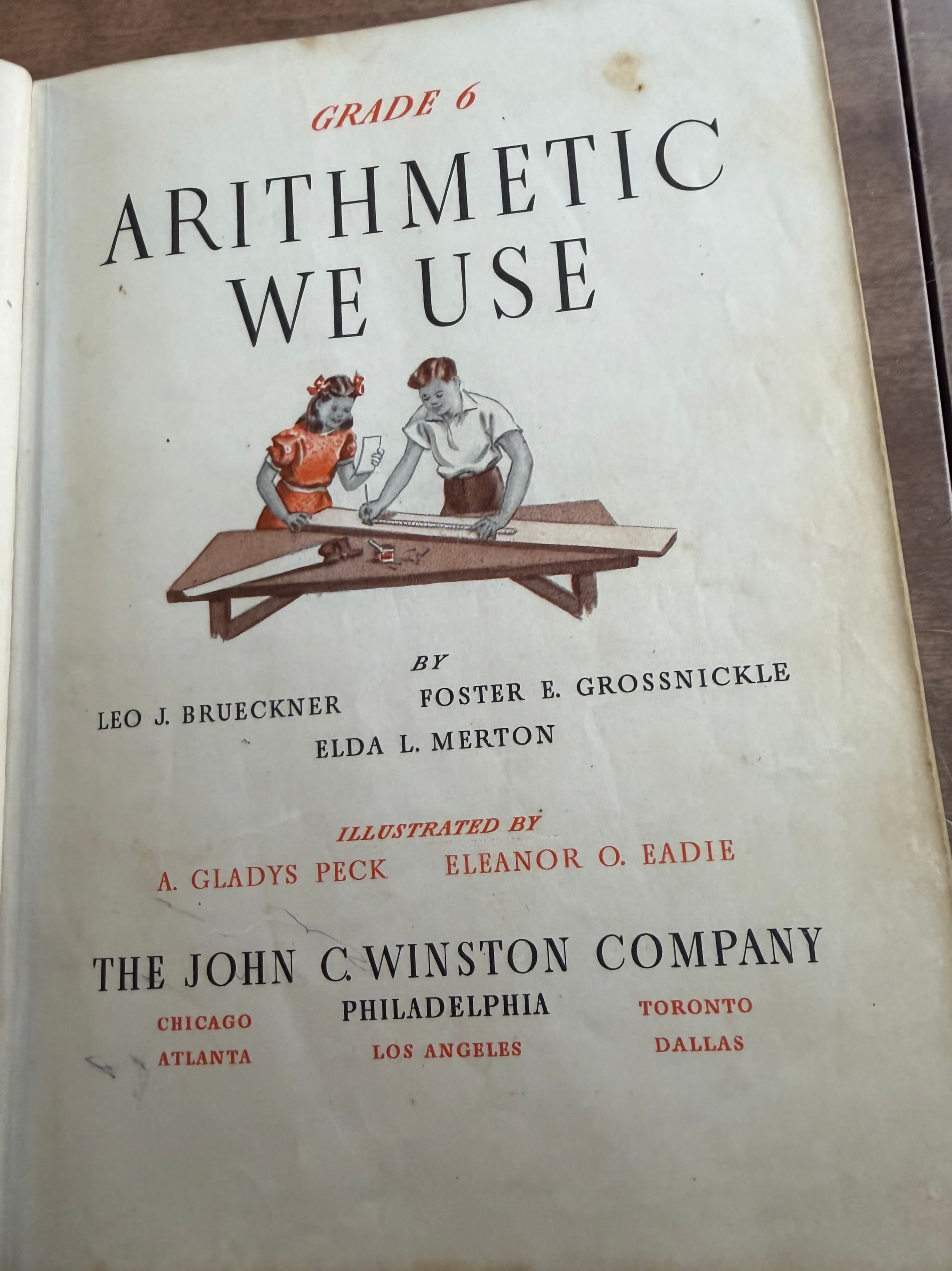 Arithmetic We Use Book 6 Vintage Educational Textbook 1942 - Thumbnail 5