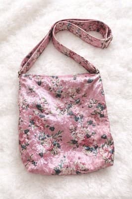 Time and Tru Pink Velure Purse - Thumbnail 2