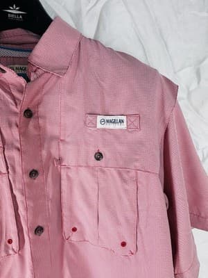 Magellan Outdoors Vented Fishing Shirt Wicking Relaxed Fit Men's Size Small - Thumbnail 3