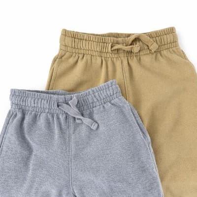 Athletic Works Boys Size 6-7 Sweat Pants Bundle Of 2 Grey And Tan Comfortable - Image 1