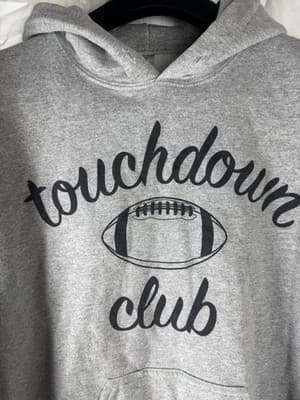 Glidan Hoodie Heavy Blend Size M Grey With Black Touchdown Club Lettering - Thumbnail 3