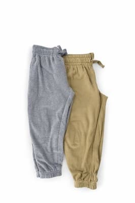Athletic Works Boys Size 6-7 Sweat Pants Bundle Of 2 Grey And Tan Comfortable - Thumbnail 3