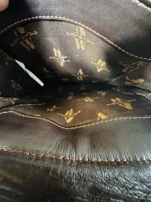 American West Genuine Leather And Animal Hair Crossbody Purse. Rare Vintage - Thumbnail 3