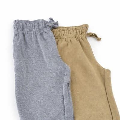 Athletic Works Boys Size 6-7 Sweat Pants Bundle Of 2 Grey And Tan Comfortable - Thumbnail 2