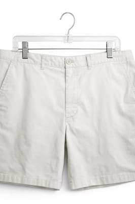 Merona Mens Khaki Shorts Size 42 Classic Fit Beige Cotton Stretch Casual - Thumbnail 3