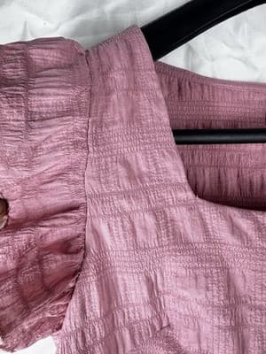 SHEIN Pink Sleeveless Ruffle Top – Lightweight, Feminine, Stylish Size M - Thumbnail 3