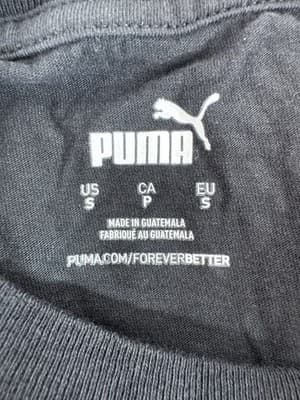 Puma Black Classic T-shirt Logo Size Small Comfortable Fabric For All Day Ware - Thumbnail 4