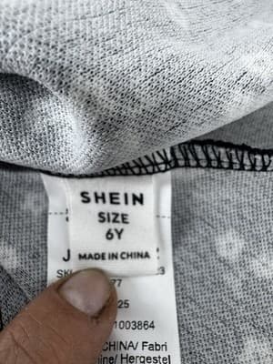 SHEIN Girls Spaghetti Strap Summer Sun Dress Size 6 Black W/ Floral Pattern - Thumbnail 3