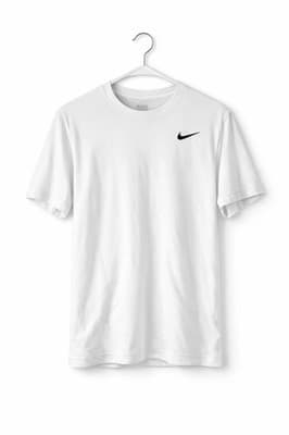 Nike Men’s White Dri-Fit Tshirt Size Medium With Nike Logo On Front Comfortable - Image 1