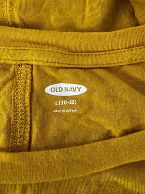 Old Navy Size Large Womens Yellow Short Sleeve Everywear Top Soft And Comfy - Thumbnail 4