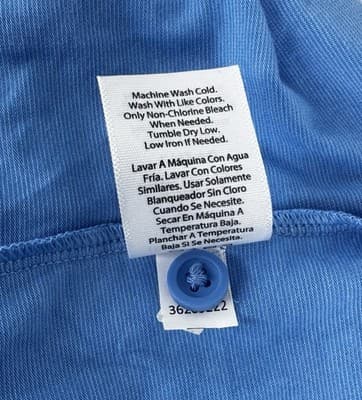 Blue George Stretch Size Large Men’s Button Collard Soft Poly Blend NWT - Thumbnail 7