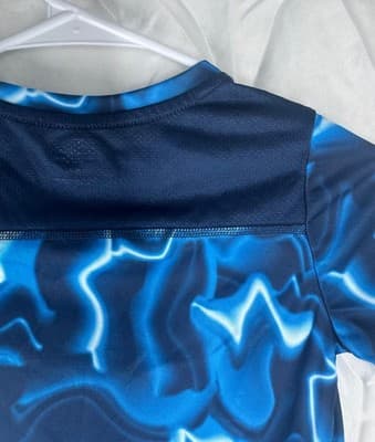 Athletic Works Shirt Boys S 6-7 Blue Electric Print Short Sleeve Active Tee - Thumbnail 4