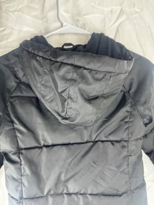 SwissTech Jacket Kids XS 4-5 Black Hooded Puffer Fleece Lined Insulated - Thumbnail 3