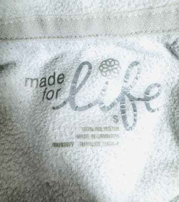 Made For Life Women’s White Fleece Quarter Zip Pullover Athletic Jacket Size S - Thumbnail 5