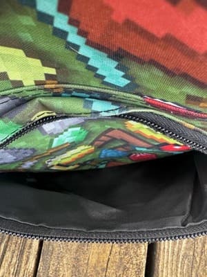 Bioworld Minecraft Sword Pickaxe All Over Sublimated Print Laptop Backpack Gamer - Thumbnail 4