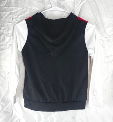 Kids Hoodie Sweatshirt Size 130 Red Black White Hooded Pullover Polyester Casual - Thumbnail 2