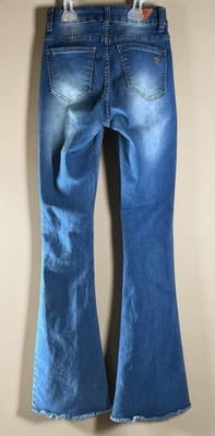 Red Bottoms Women Stretchy Denim Boot Cut Blue Jeans Size 1/25 Dark Wash - Thumbnail 2