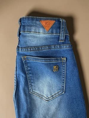 Red Bottoms Women Stretchy Denim Boot Cut Blue Jeans Size 1/25 Dark Wash - Thumbnail 5