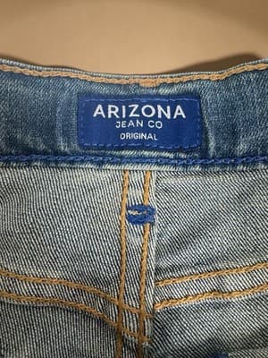 Arizona Jeans Boys 16 Original Regular Blue Denim Medium Wash Adjustable Waist - Thumbnail 5