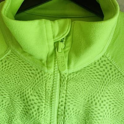 Fila Sport Woman’s Running Long-sleeve Shirt Florescent Yellow Size Large - Thumbnail 4