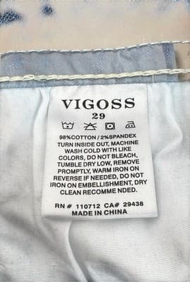 Womens Virgoss Size 29 Boot Cut Medium Wash Embroidered Hem / Pockets Designer - Thumbnail 8