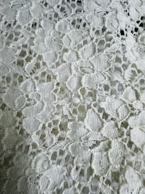 Dua Mi Lace Jacket Womens Cream Ivory Zip Front Long Sleeve Floral Lace Blazer S - Thumbnail 3