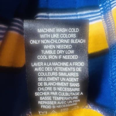 Empyre Mens Long Sleeve Blue/Yellow Striped T-Shirt Size Med. Skate Apparel Y2K - Thumbnail 6