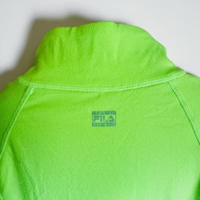 Fila Sport Woman’s Running Long-sleeve Shirt Florescent Yellow Size Large - Thumbnail 3