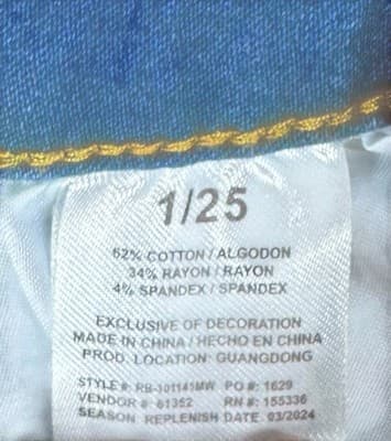 Red Bottoms Women Stretchy Denim Boot Cut Blue Jeans Size 1/25 Dark Wash - Thumbnail 7