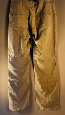 Hippie Woman’s Brown Cargo Style Pants Size 25 Rolled Cuffs Relaxed Festival - Thumbnail 2