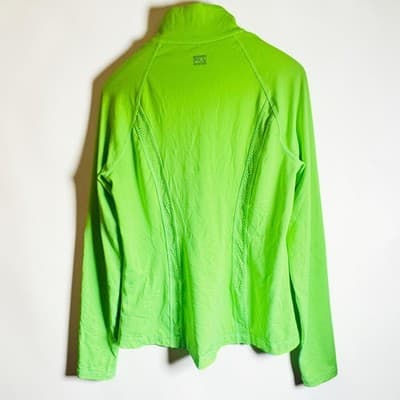 Fila Sport Woman’s Running Long-sleeve Shirt Florescent Yellow Size Large - Thumbnail 2