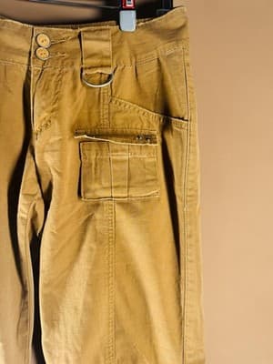 Hippie Woman’s Brown Cargo Style Pants Size 25 Rolled Cuffs Relaxed Festival - Thumbnail 4