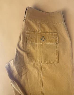 Hippie Woman’s Brown Cargo Style Pants Size 25 Rolled Cuffs Relaxed Festival - Thumbnail 7