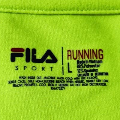 Fila Sport Woman’s Running Long-sleeve Shirt Florescent Yellow Size Large - Thumbnail 7