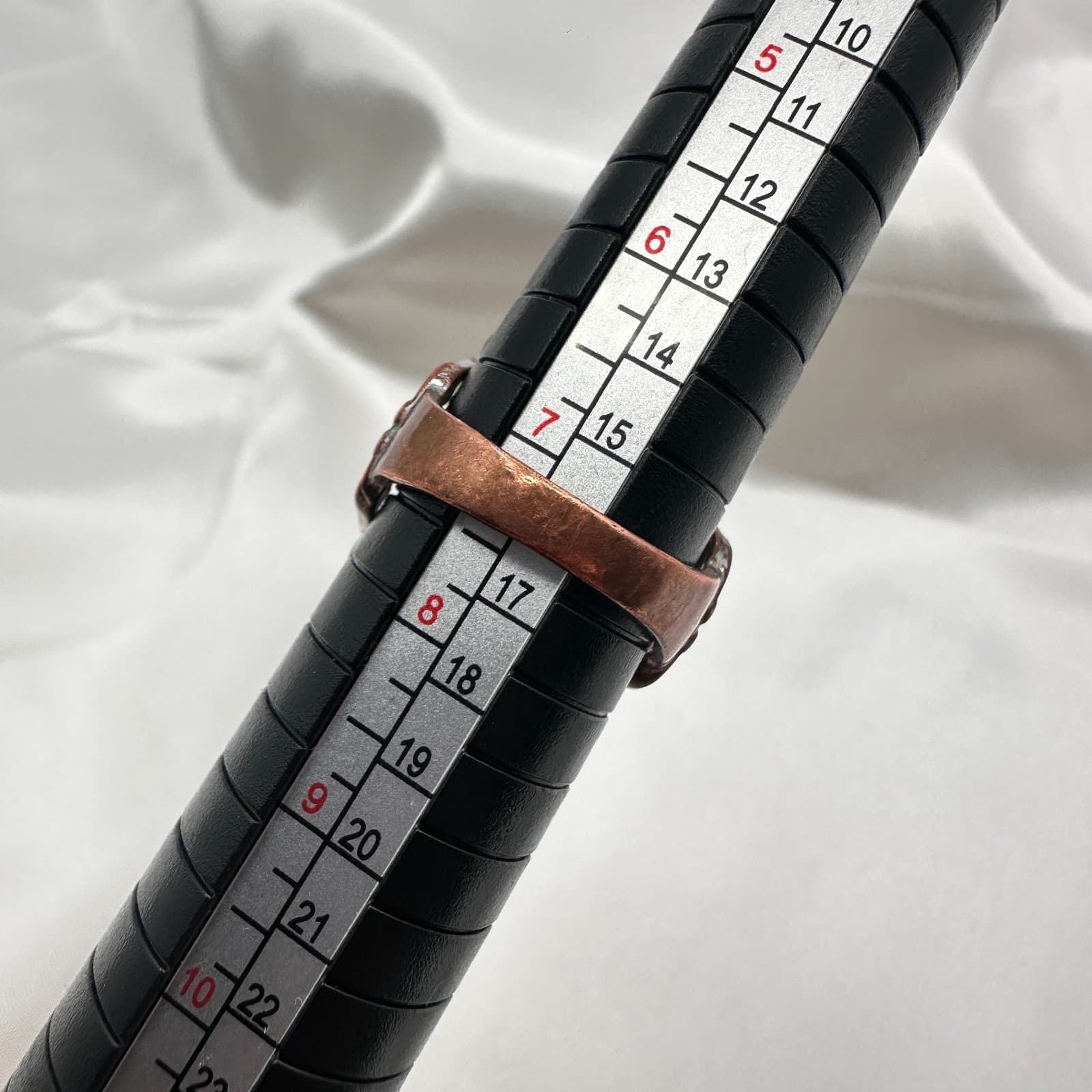 Vintage Y2K Copper Tone Cutout Filigree Clear Rhinestone Statement Ring Jewelry - Thumbnail 10