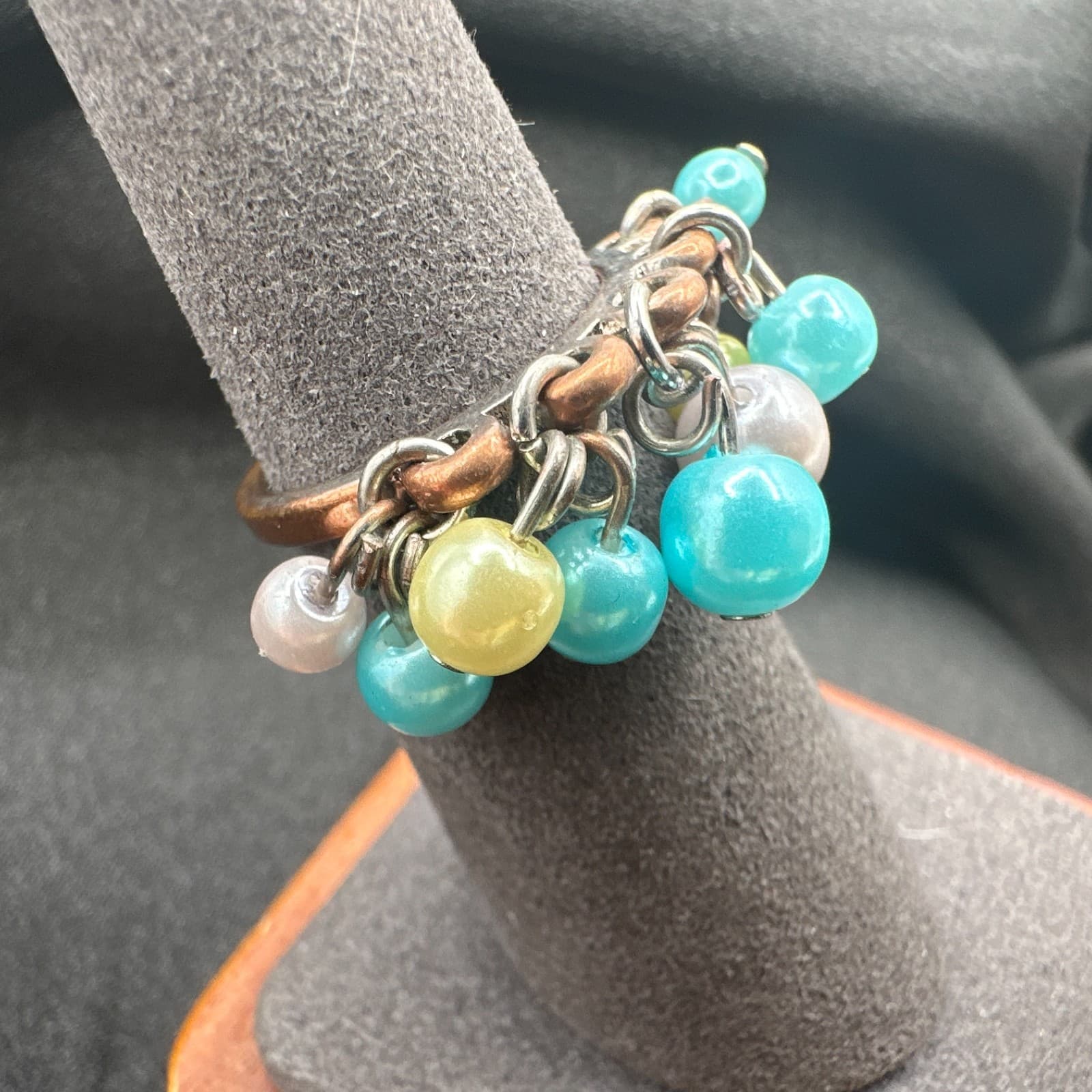 Vintage Y2K Beaded Dangle Ring Statement Women's Classic Fashion Jewelry - Thumbnail 9