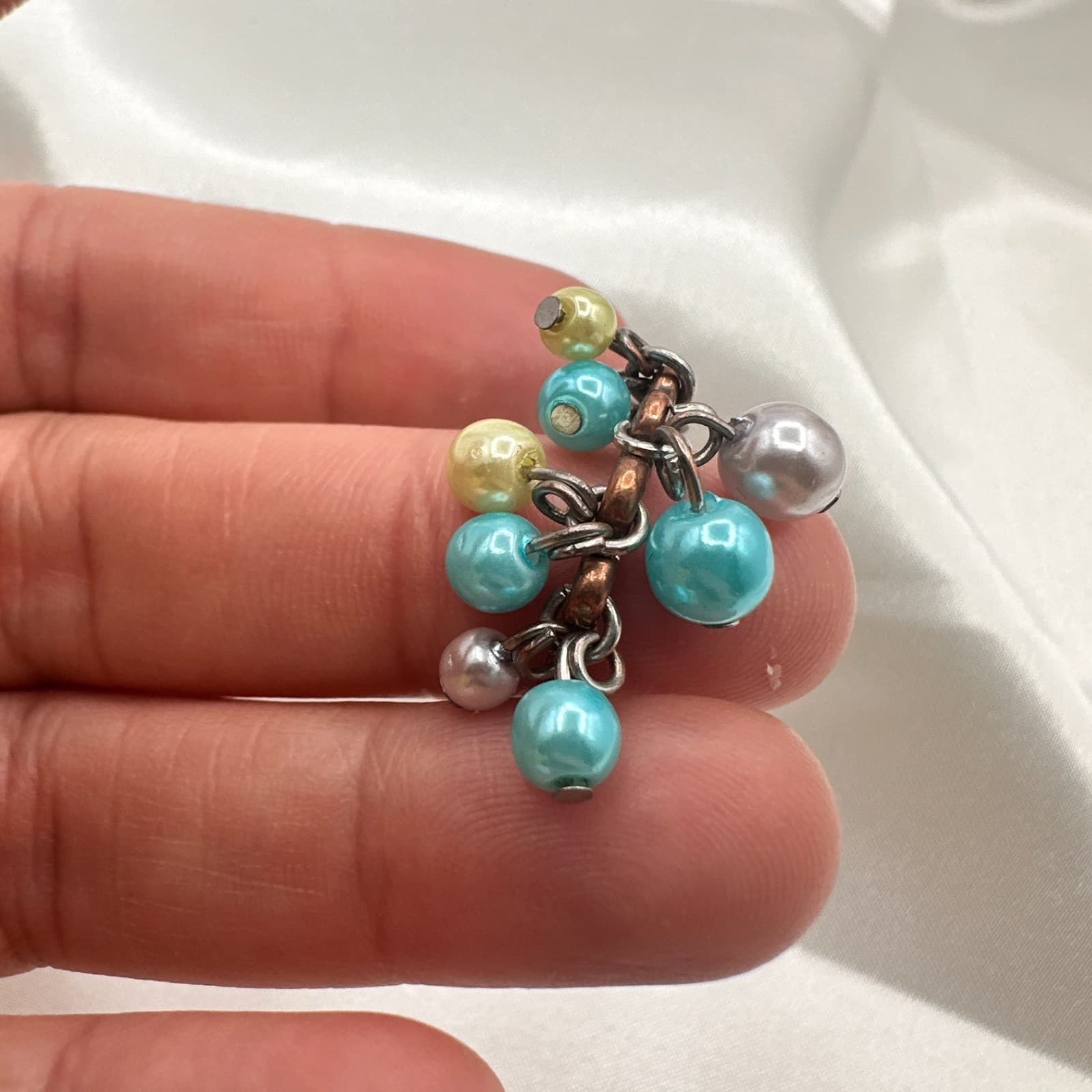 Vintage Y2K Beaded Dangle Ring Statement Women's Classic Fashion Jewelry - Thumbnail 10