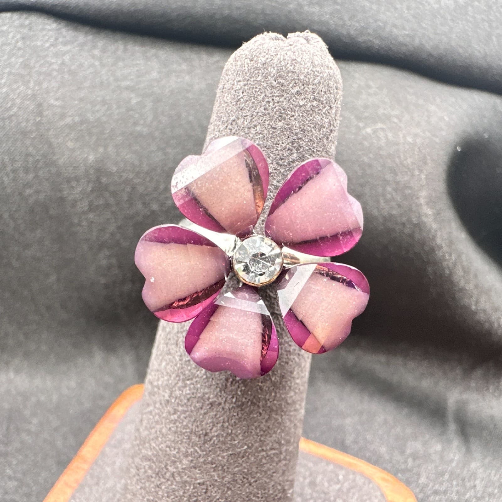 Vintage Y2K Silver Tone Floral Ring Statement Retro Women's Classic Jewelry - Thumbnail 6