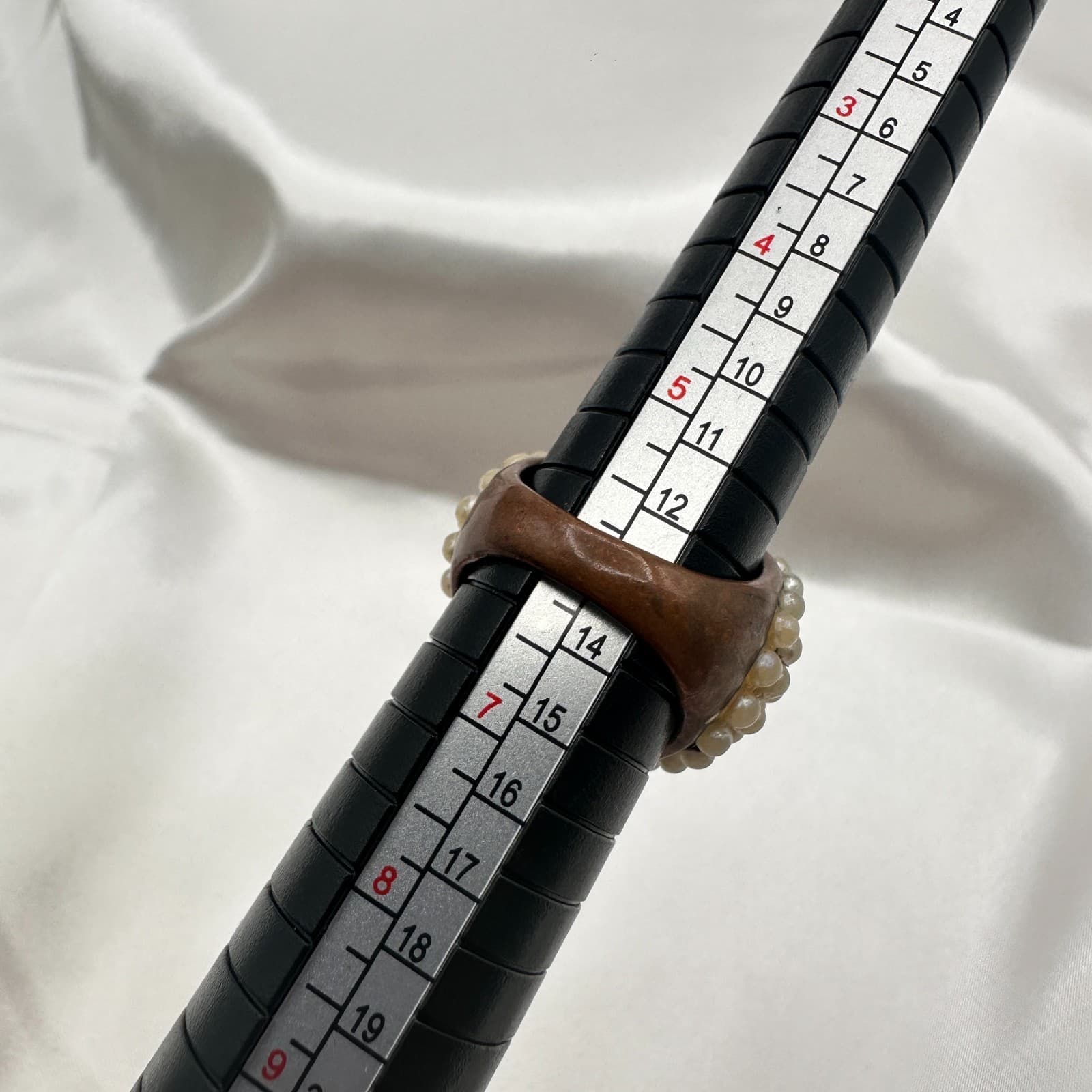 Vintage Y2K Beaded Faux Pearl Statement Ring Women's Classic Fashion Jewelry - Thumbnail 8