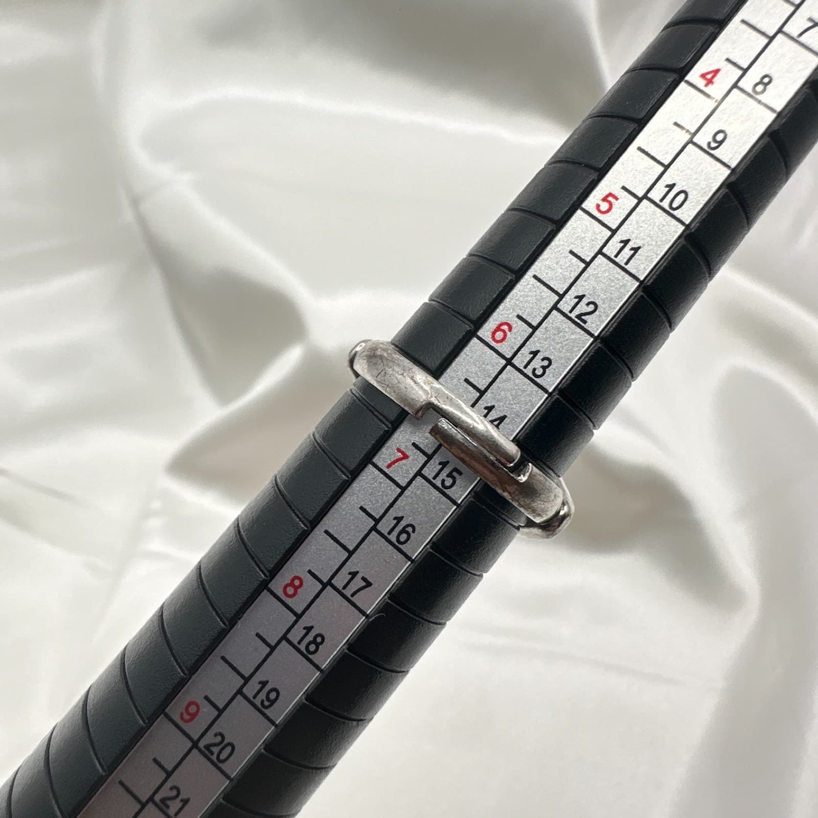 Vintage 90s Silver Tone Blue Marquise Ring Women's Classic Fashion Jewelry - Thumbnail 11