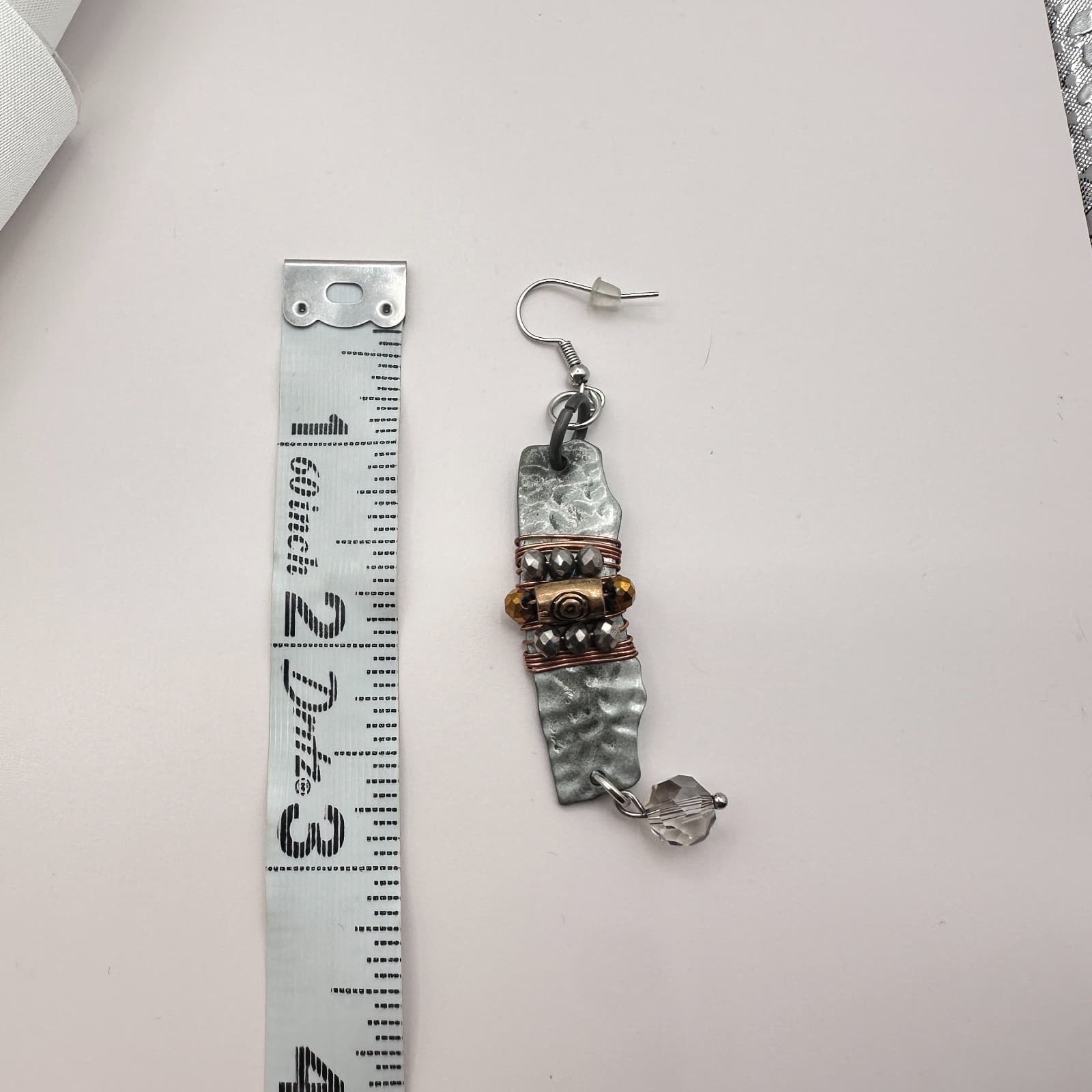 Vintage Y2K Silver Tone Beaded Dangle Earrings Women's Classic Fashion Jewelry - Thumbnail 9