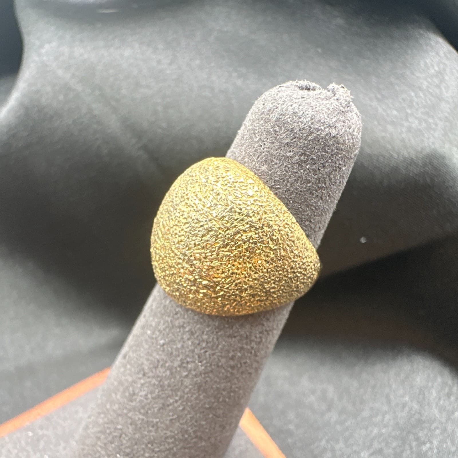 Vintage Y2K Gold tone Textured Dome Ring Statement Women's Classic Jewelry - Thumbnail 7