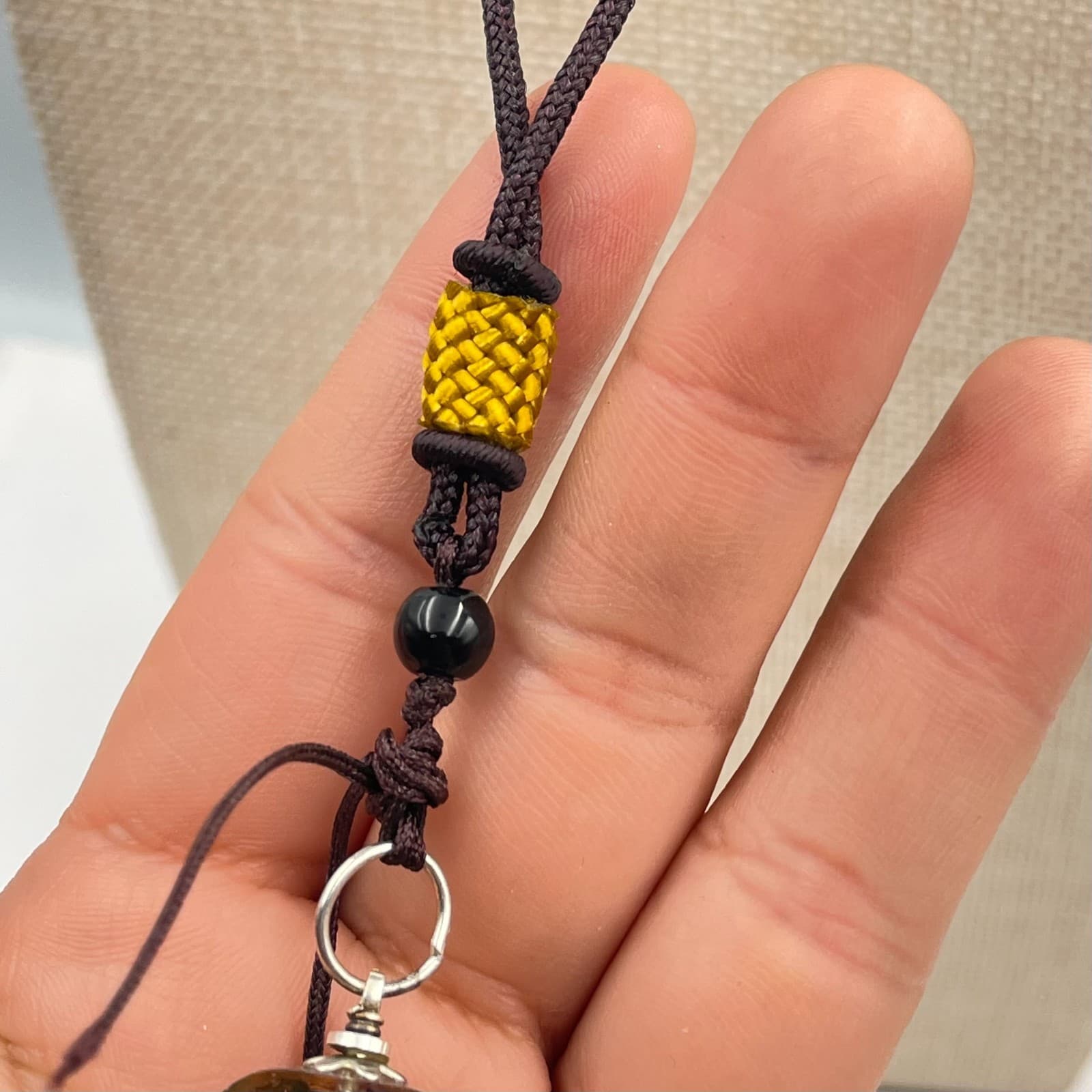 Vintage 7 Chakra Orgone Pendant Necklace Healing Crystals Copper Spiral Energy - Thumbnail 6