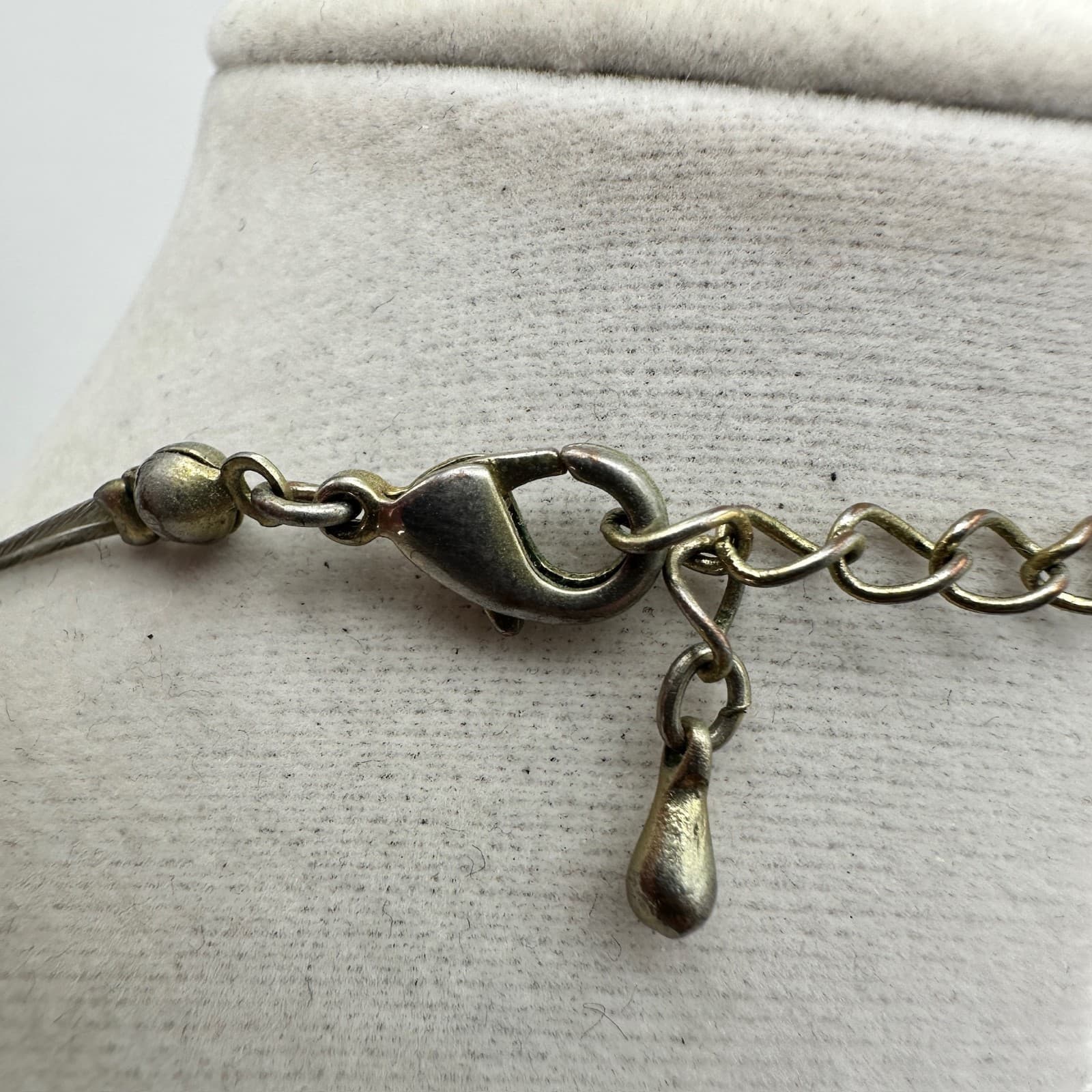 Vintage Layered Necklace Blue Stone Butterfly Silver Tone Women's Jewellery - Thumbnail 5