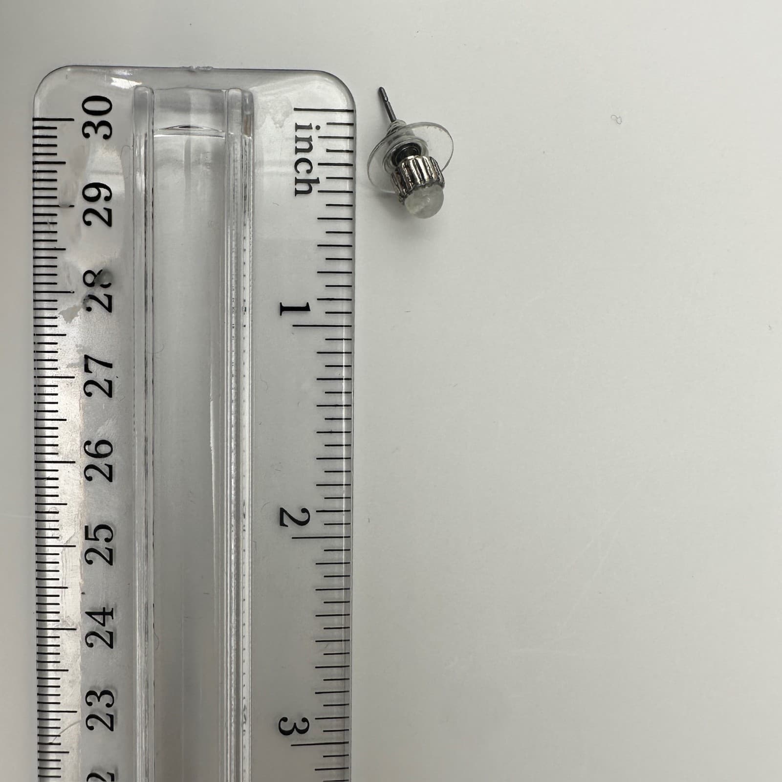 Vintage Moonstone Cabochon Stud Earrings Crown Silver Tone Women's Jewellery - Thumbnail 5