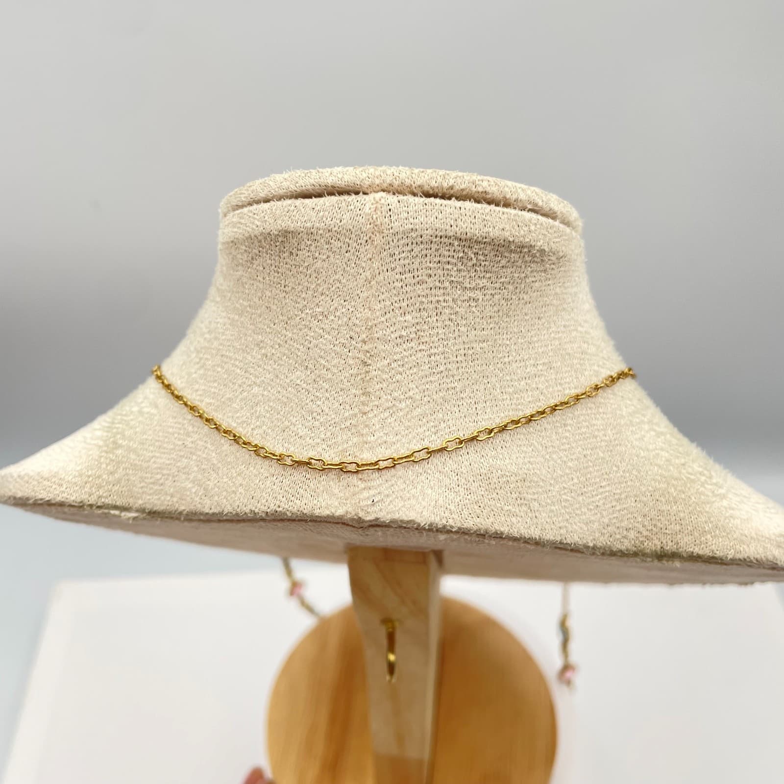 Vintage 90s Gold Tone Station Necklace Boho Retro Women's Classic Jewelry - Thumbnail 7